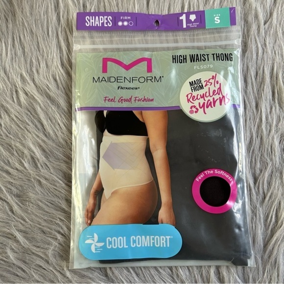 Maidenform Flexees Shapewear Womens Size Small‎ High Waist Thong Soft Sea… - Picture 1 of 7